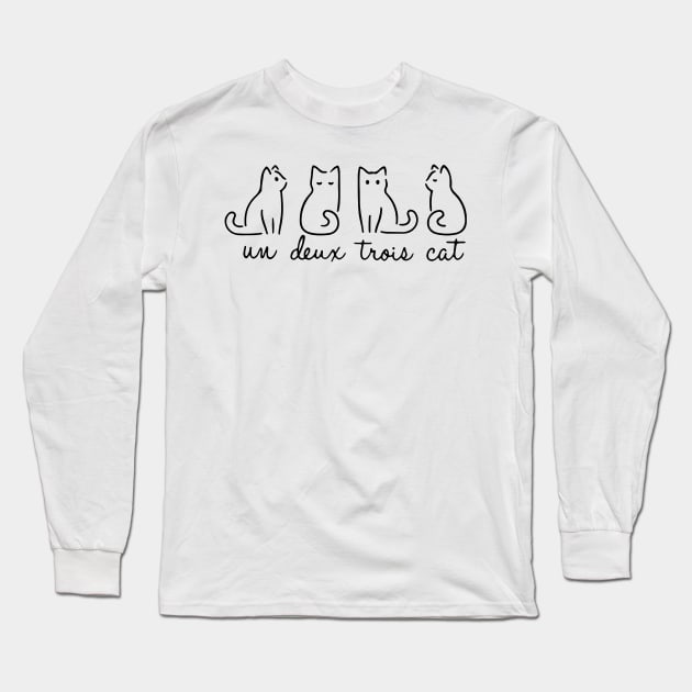 Un Deux Trois Cat Long Sleeve T-Shirt by MasutaroOracle